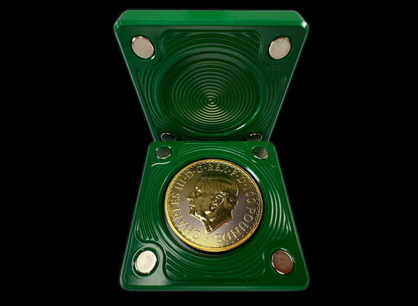 1oz Gold Coin EMERALD GREEN Single Stacker Heavy Brick (PRICE AS SHOWN $599.99)*