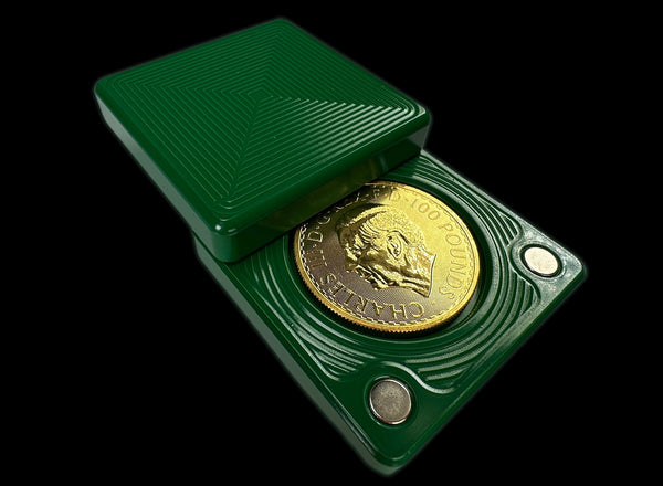 1oz Gold Coin EMERALD GREEN Single Stacker Heavy Brick (PRICE AS SHOWN $599.99)*