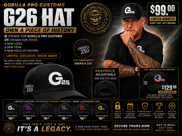 G26 Embroidered Snapback Hat – Black
