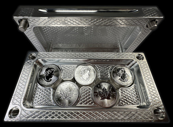 $20k, 55oz Silver Coins MACHINED Survival Brick ($1,128.99 AS SHOWN)