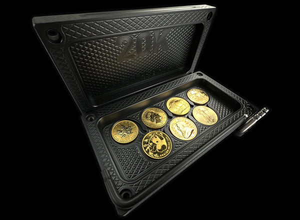 $20k, 7oz Gold Coins MATTE BLACK Survival Brick (PRICE AS SHOWN $1,258.99)*
