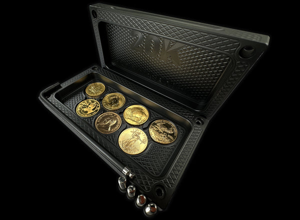 $20k, 7oz Gold Coins MATTE BLACK Survival Brick (PRICE AS SHOWN $1,258.99)*