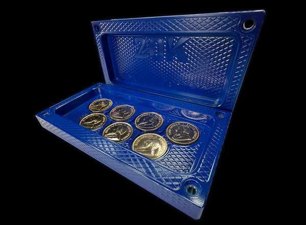 $20k, 7oz Gold Coins SATIN ROYAL BLUE Survival Brick (PRICE AS SHOWN $1,458.99)*