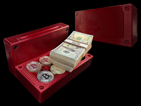 $25k, 80oz Silver Coin WINE RED Survival Brick