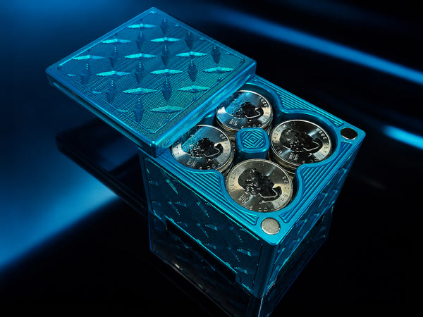 80oz 4x4 Silver Coins Silver Stacker MAGNETIC Survival Brick