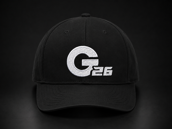 G26 Embroidered Snapback Hat – Black