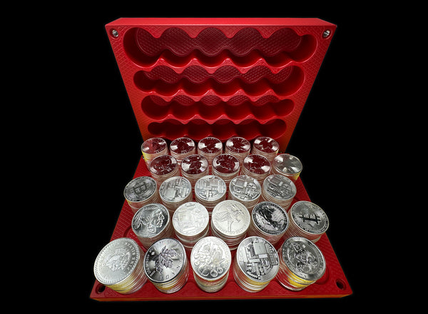 375oz Silver Coins MATTE RED Silver Stacker Brick (PRICE AS SHOWN $3,428.99)*
