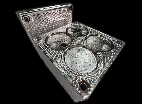 80oz 4x4 Silver Coins MACHINED Silver Stacker Survival Brick (PRICE AS ...