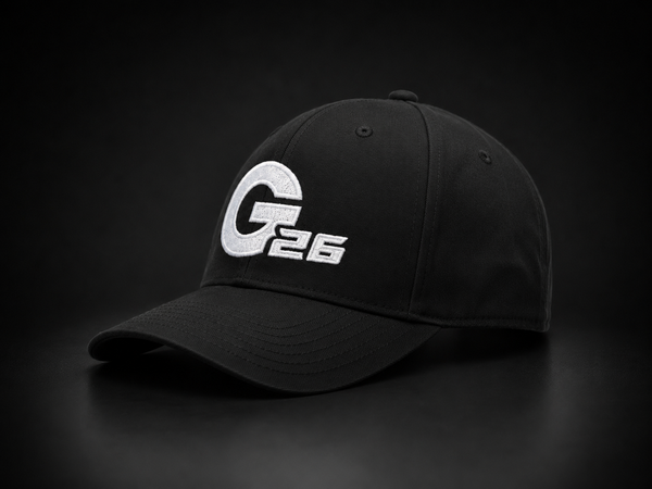 G26 Embroidered Snapback Hat – Black