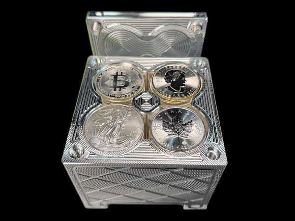 80oz 4x4 Silver Coins Silver Stacker MACHINED Survival Brick - Bundle & Save