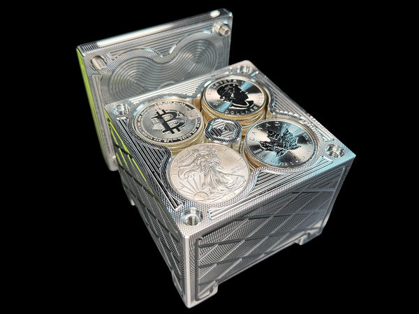 80oz 4x4 Silver Coins Silver Stacker MACHINED Survival Brick - Bundle & Save