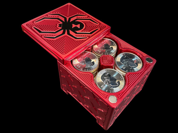 80oz 4x4 Silver Coins Silver Stacker MAGNETIC Survival Brick