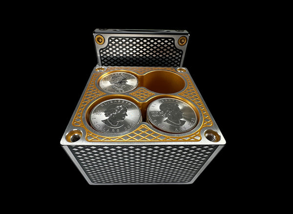 80oz 4x4 Silver Coins REBRUSHED BRASS MONKEY Silver Stacker Survival Brick (PRICE AS SHOWN $2,898.99)*