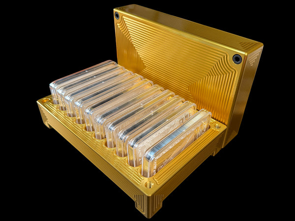 10 10oz Silver Bars Brick - GOLD
