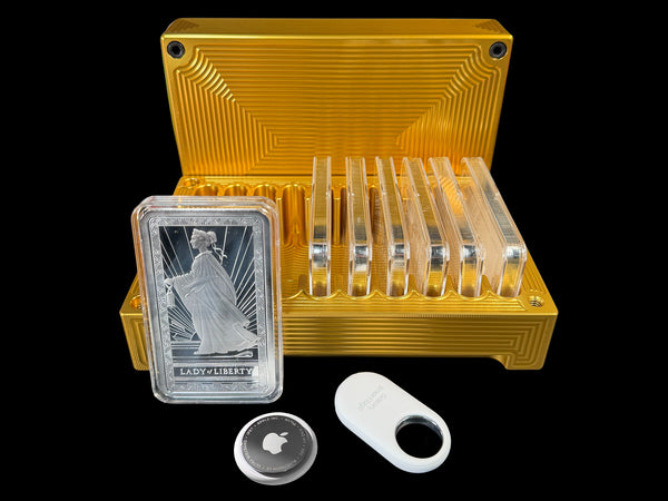 10 10oz Silver Bars Brick - GOLD