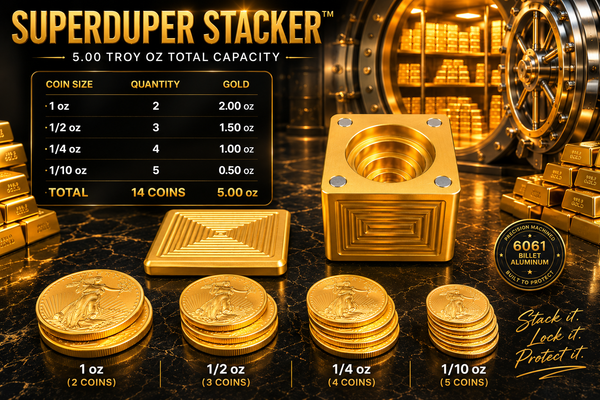 5oz Gold Coins Super Duper Stacker Fractional Brick