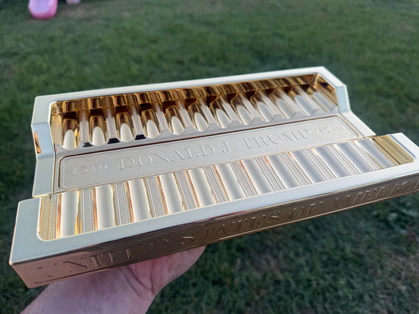Donald Trump 24K Gold Presidential Pen Tray