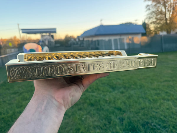 Donald Trump 24K Gold Presidential Pen Tray