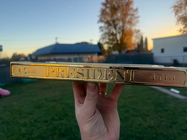 Donald Trump 24K Gold Presidential Pen Tray