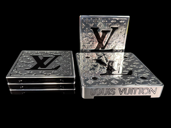 Custom Luxury Polished Aluminum Coaster Set