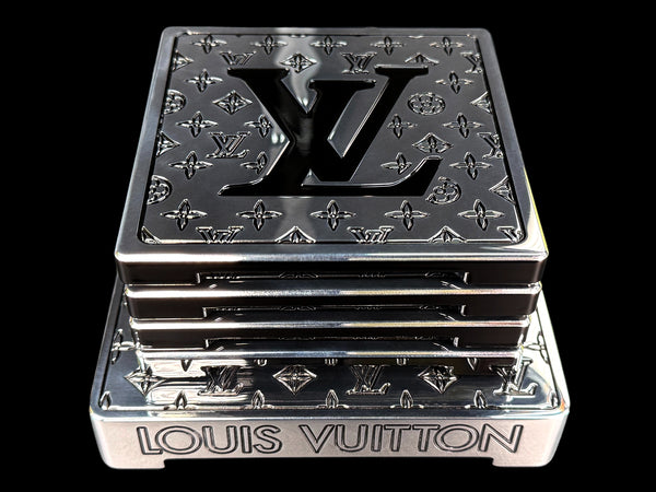 Custom Luxury Polished Aluminum Coaster Set