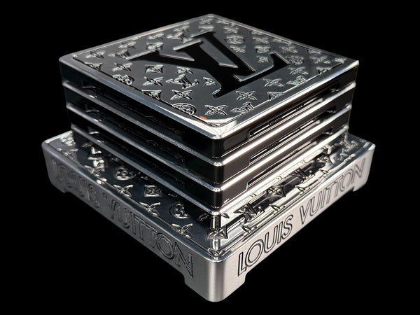 Custom Luxury Polished Aluminum Coaster Set