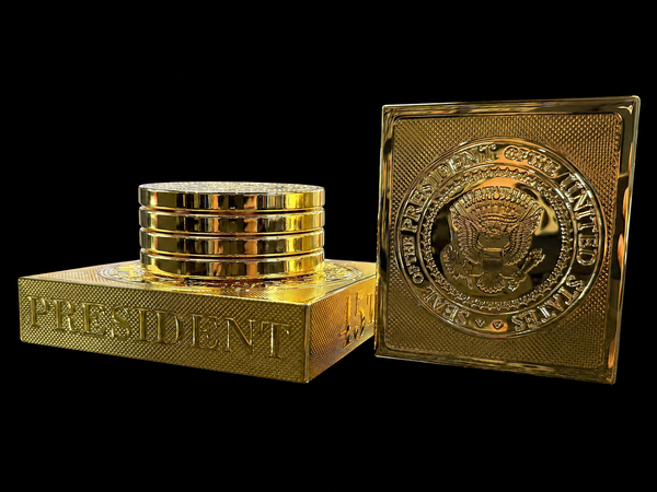Exclusive 24K Gold-Plated Presidential Seal Coaster Set