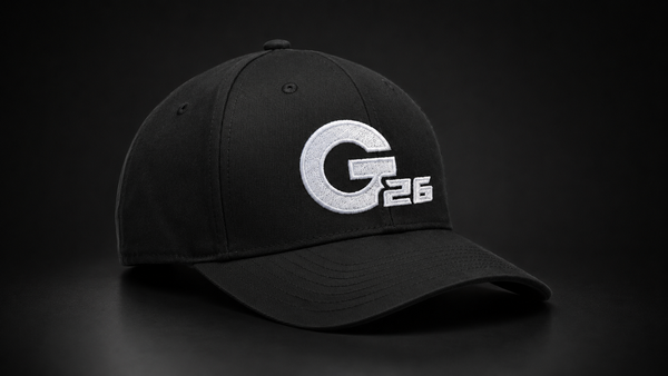 G26 Embroidered Snapback Hat – Black