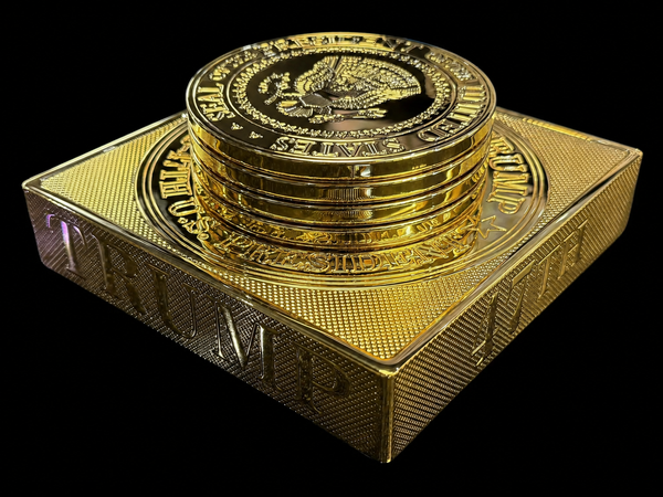 Exclusive 24K Gold-Plated Presidential Seal Coaster Set