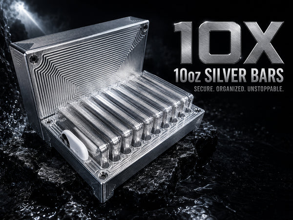10 10oz Silver Bars Brick
