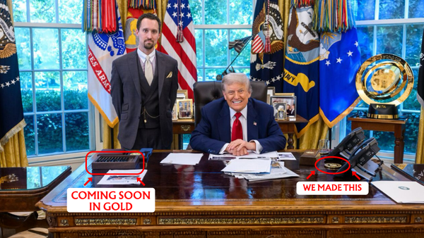 Exclusive 24K Gold-Plated Presidential Seal Coaster Set – As Gifted by President Donald Trump