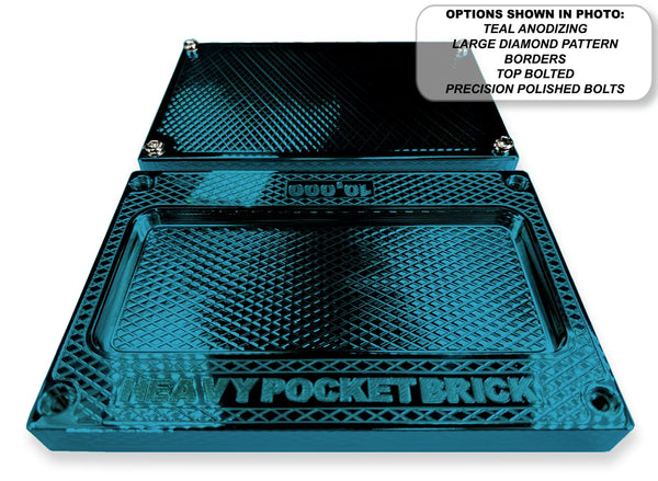 HEAVY Pocket Brick TEAL BLUE $10,000 Capacity - Weight 69.28oz