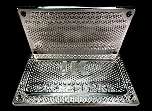 POCKET Brick MACHINED ALUMINUM $1,500 Capacity - Weight 29.76 oz
