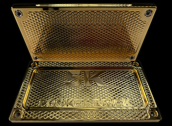 POCKET Brick - 24K GOLD PLATED - $5,000 Capacity - Weight 26.49 oz