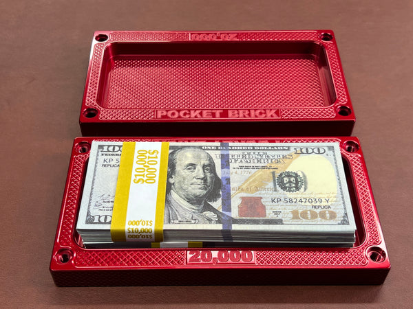 POCKET Brick - RED - $20,000 Capacity - Weight 36.00oz
