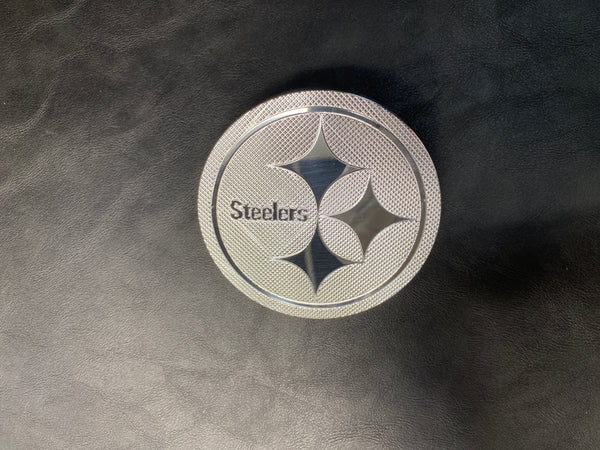 Polished NFL License Plate Badges