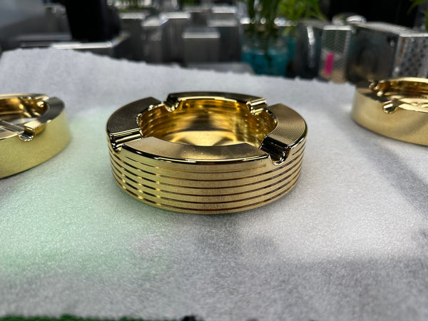 24k GOLD PLATED 5'' ASHTRAY weight 19oz