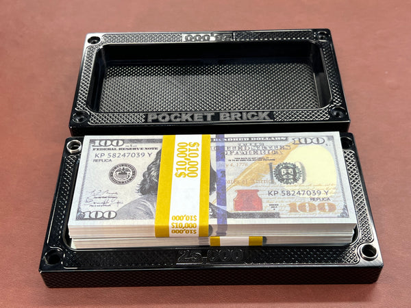 POCKET Brick - JET BLACK - $25,000 Capacity - Weight 36.00oz