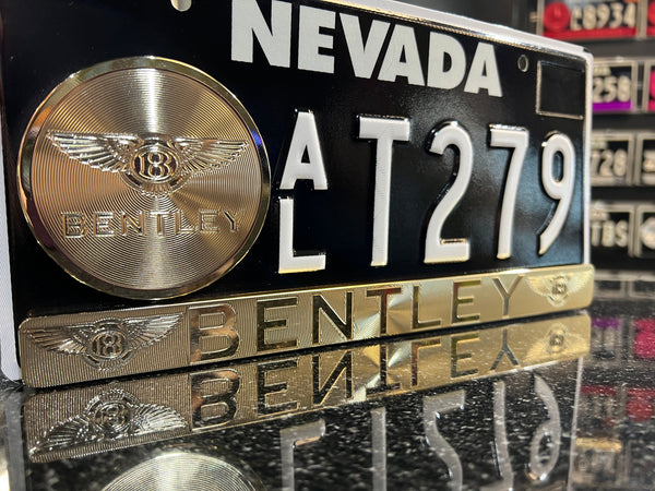 Brass Car Brand License Plate Badges