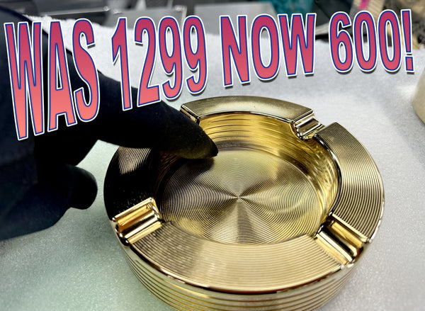 24k GOLD PLATED 5'' ASHTRAY weight 19oz